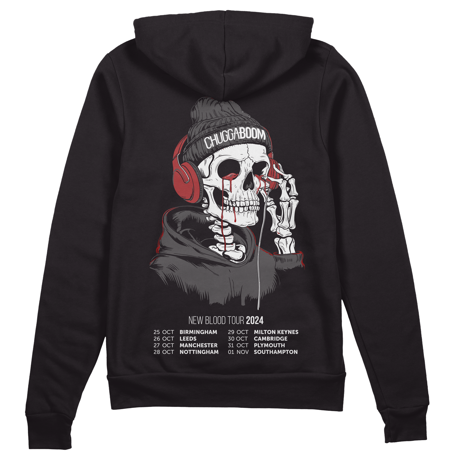 "Skeleton DFLM New Blood Tour" Hoodie - Front & Back Print