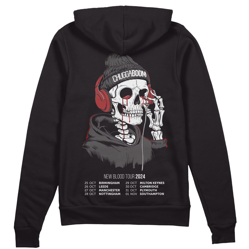 "Skeleton DFLM New Blood Tour" Hoodie - Front & Back Print