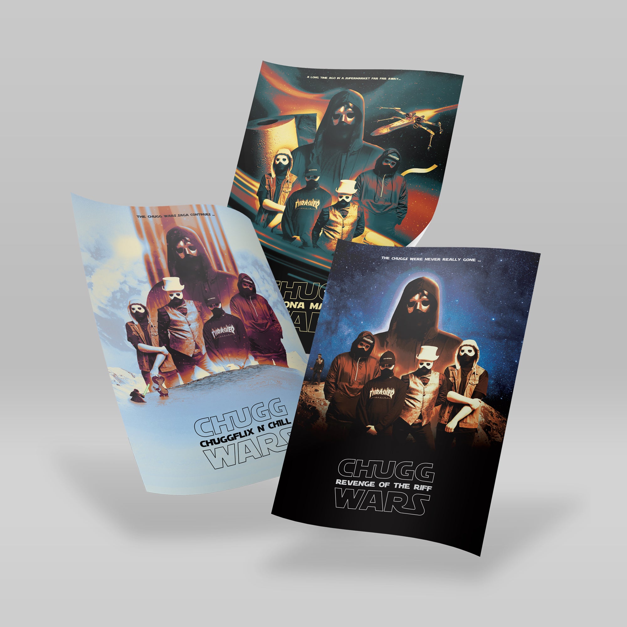 Chugg Wars 3-Poster Set. LIMITED EDITION.